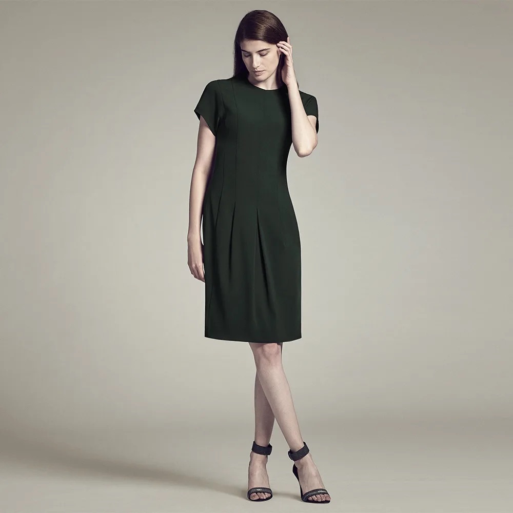 MM Lafleur The Jenna Dress Deep Forest Green